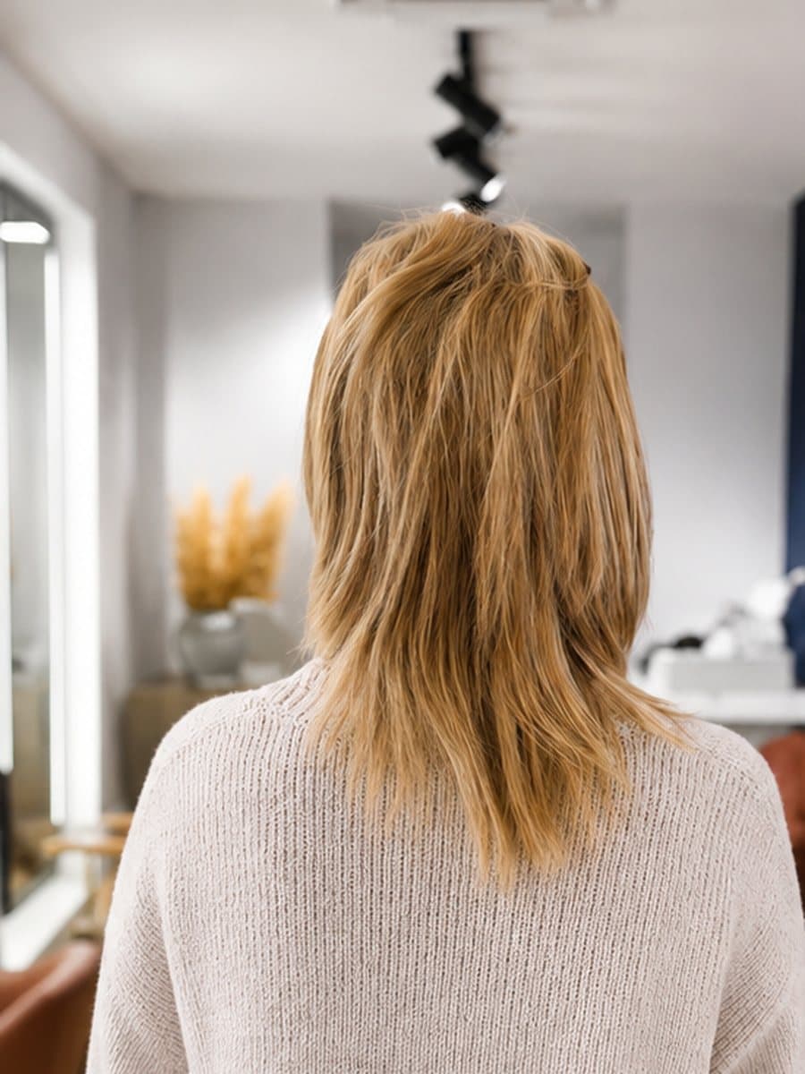Before : Short layered blonde