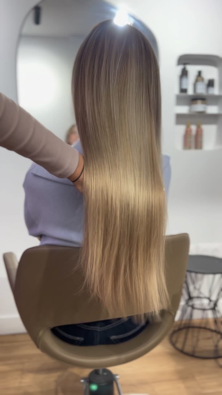 Result of a fitting on blonde hair